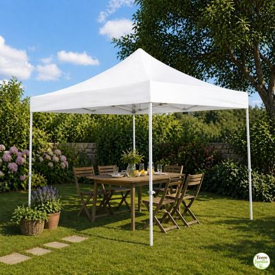 Toile Tonnelle 3x4 Toile De Remplacement Pour Tonnelle 3x3m - Blanc - Oxford 420D Imperméable UV - Housse De Protection Extérieure Housse Pavillon 3x3m