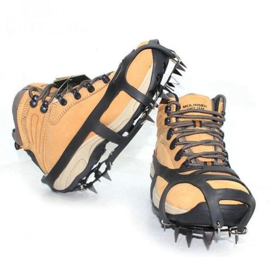 Crampon Antid/érapent 19 Dents Crampons de Glace Universelles Glace Traction Antid/érapant Grips Crampons pour Chaussures pour Alpinisme Marche Randonn/ée Jogging Escalade sur Neige Glace M // L // XL