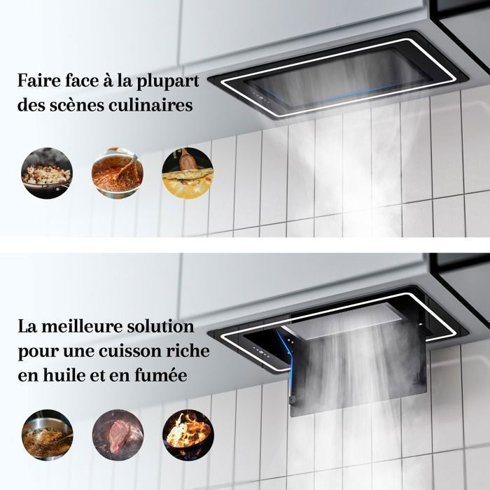FIREGAS Hotte aspirante encastrée de 52 cmAspiration de 450m³/h — free download