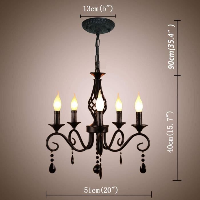 Lustre Cristal Vintage Ganeed - 8 Lumières, Suspension Réglable - Pour Salon, Salle à Manger & Chambre