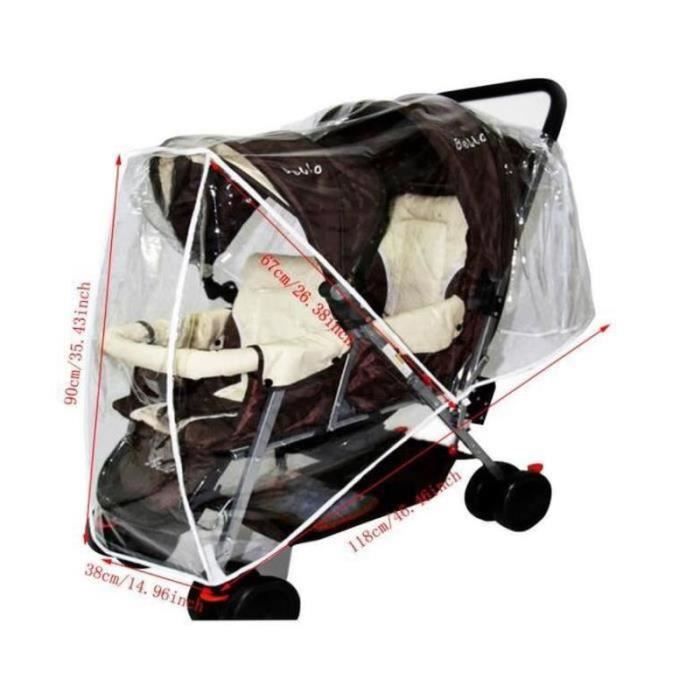 Habillage Pluie Universel pour Poussette Double Couverture Anti-Pluie  Protection Pluie et Vent Transparent avec Bouche d'Attache pou - Cdiscount  Puériculture & Eveil bébé