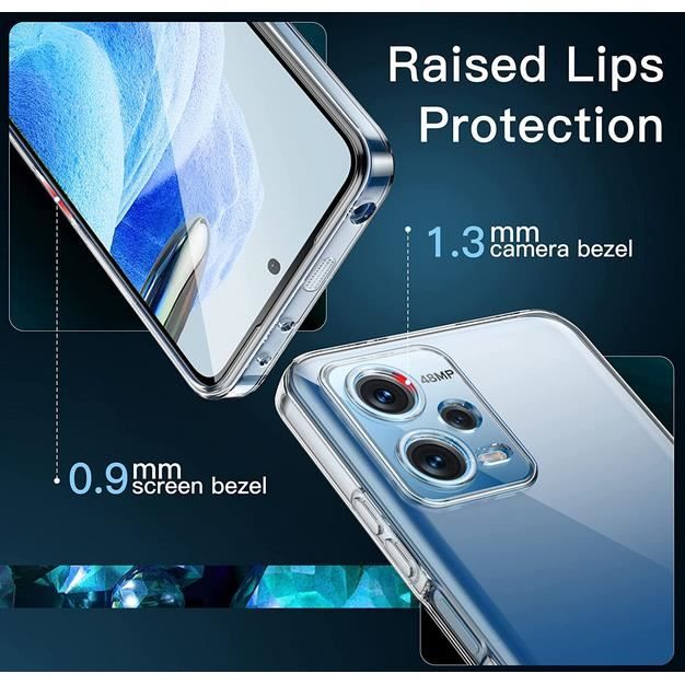 Coque et étui téléphone mobile Htdmobiles Coque pour Xiaomi Redmi Note 12  Pro+ Plus 5G - housse etui silicone gel fine + verre trempe - NOIR 