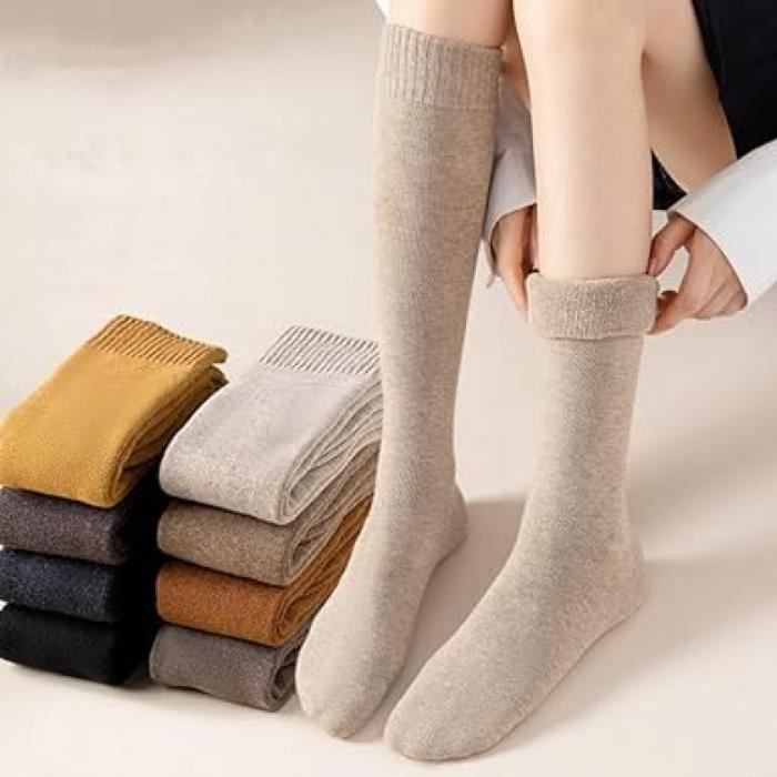 Chaussette Haute Hiver Femme Chaude, Chaussettes Hautes Femme