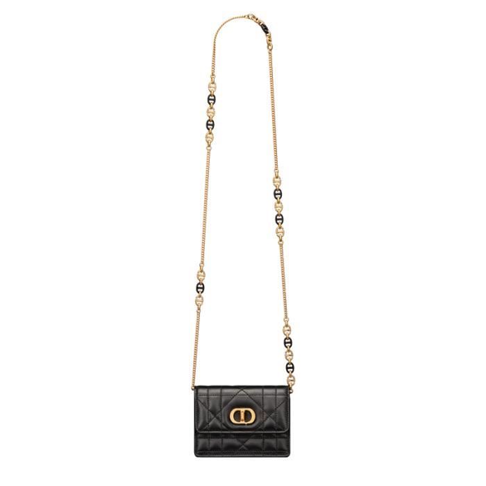 DIOR Dior 23 nouveau sac bandouliere femme MISS CARO petit format en cuir d agneau matelasse noir S5 12 9 3.5. Couleurs multiples Cdiscount Chaussures
