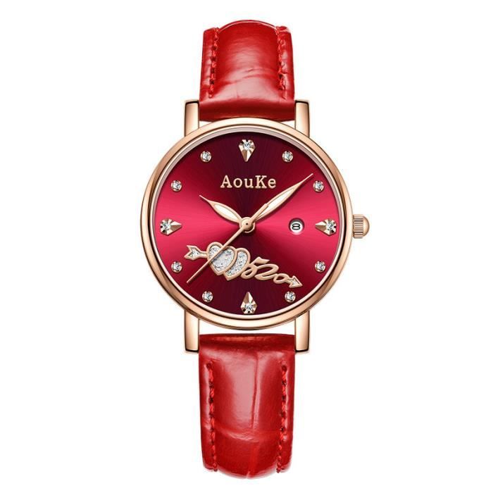 Montre rouge femme store