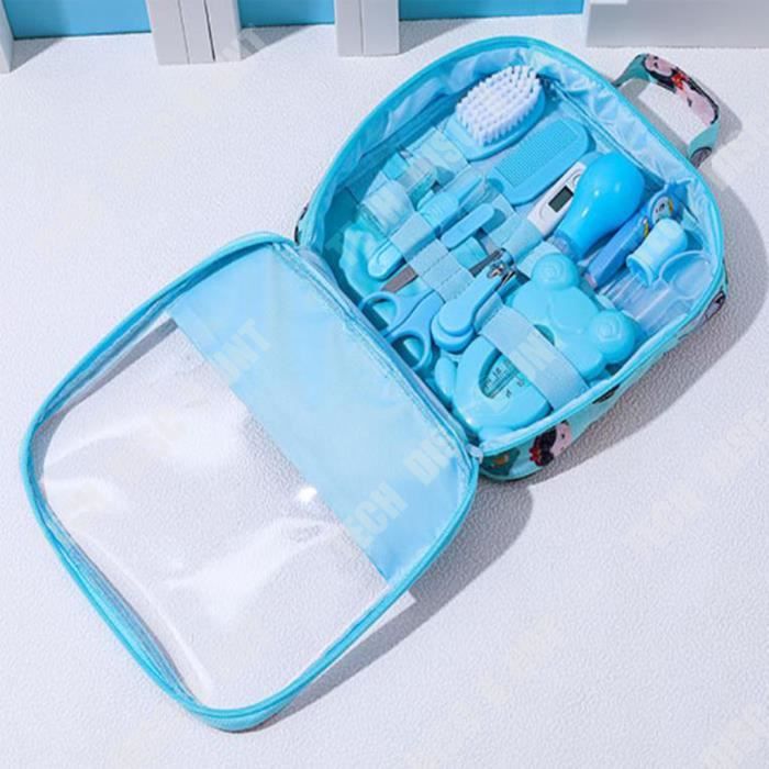 Trousse De Soin Bébé TPFFamily 10 Pièces - Rose - Inclut Ciseaux Sécurité, Aspirateur Nasal, Brosse... - Kit Hygiène Nouveau-né Idéal