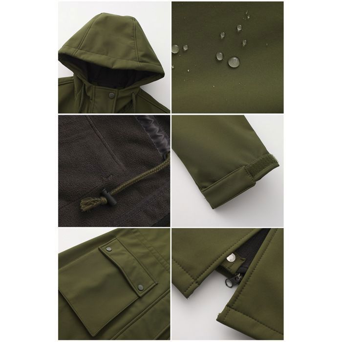 Manteau D'hiver Long Femme épais | Doudoune Polaire à Capuche Amovible | Style Militaire Kaki | Chaud Et Confortable
