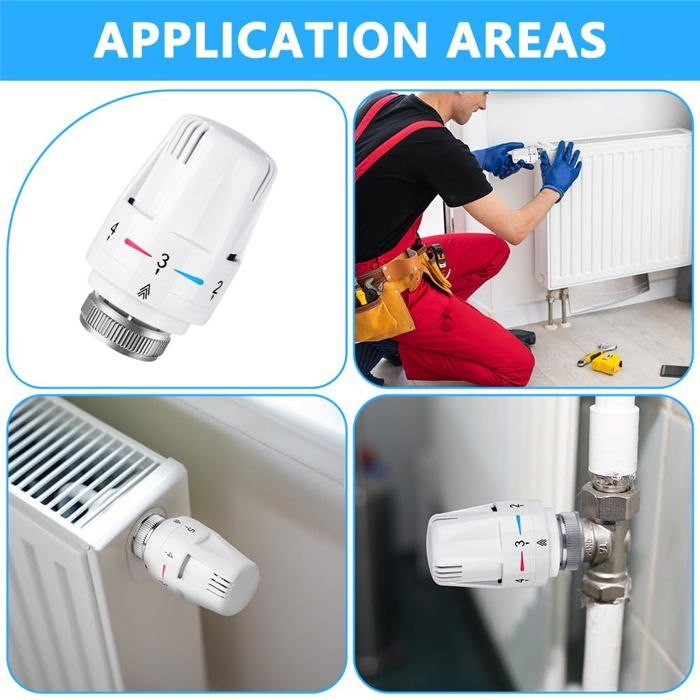 Kit Radiateur Kit de 2 radiateurs thermostatiques, radiateur thermostatique, raccord ...