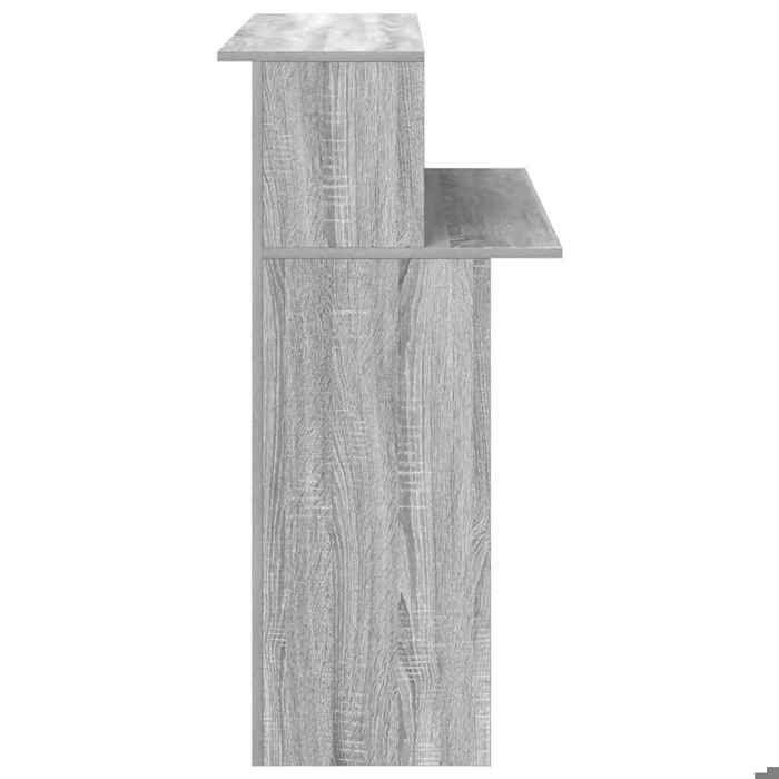 Bureau de réception blanc 100x40x104 cm bois d'ingénierie, comptoir de