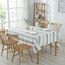 Nappe De Table En Coton Impermeable Rectangulaire Pour Salle A