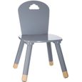 Chaise enfant Douceur - Gris - Bois - Panneaux de particules - Contemporain - Design-0