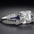 Engagement Princesse Coupe Vert Saphir Argent 925 Rempli Cadeau de Mariage Bande Anneaux