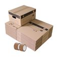 Lot de 40 cartons de déménagement 18L - 36x28x18 cm - Made in France - Pack & Move-0