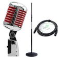Pronomic DM-66R Elvis microphone dynamique rouge SET-0