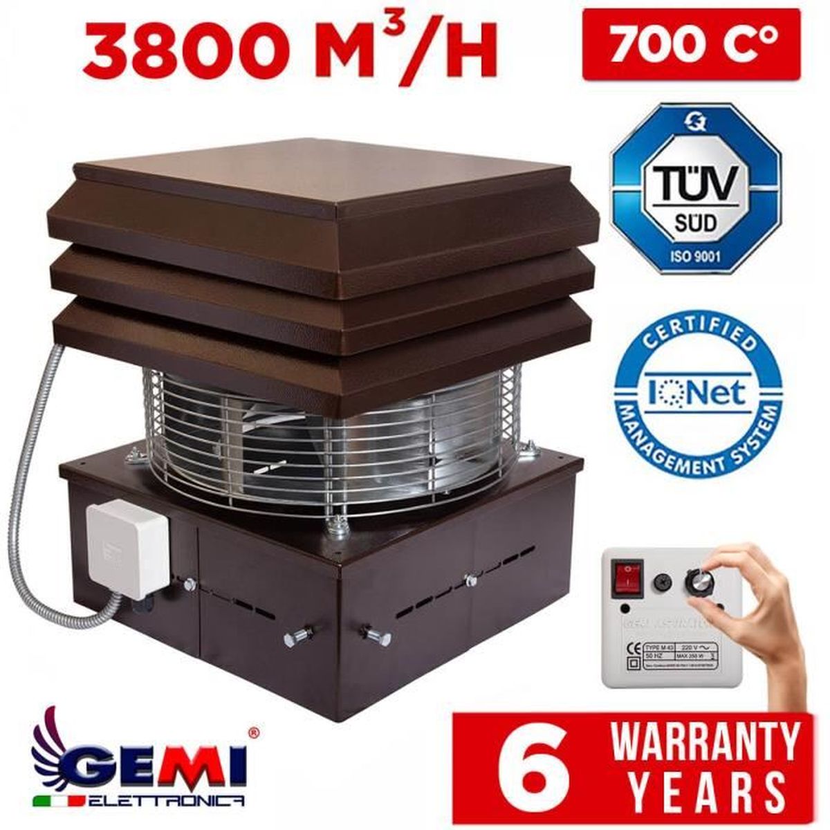 Extracteur De Fumée Pour Cheminée Aspirateur AspireFumée Électrique Ventilateur D