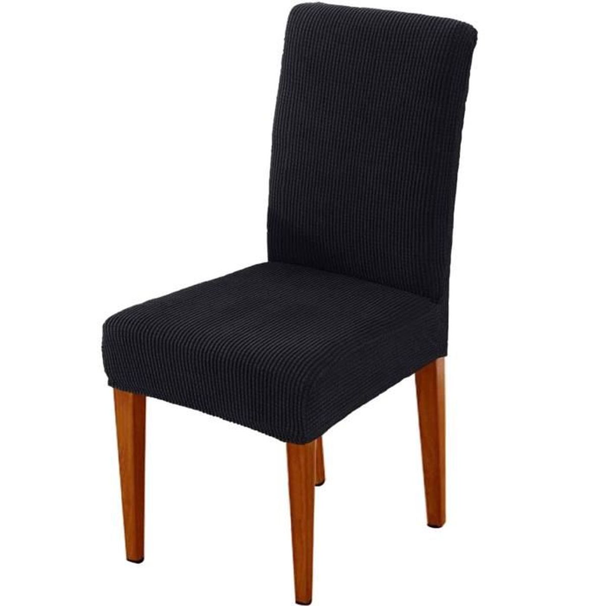 Lot de 4 Housse de Chaise Haut Dossier Extensible Amovible Lavable