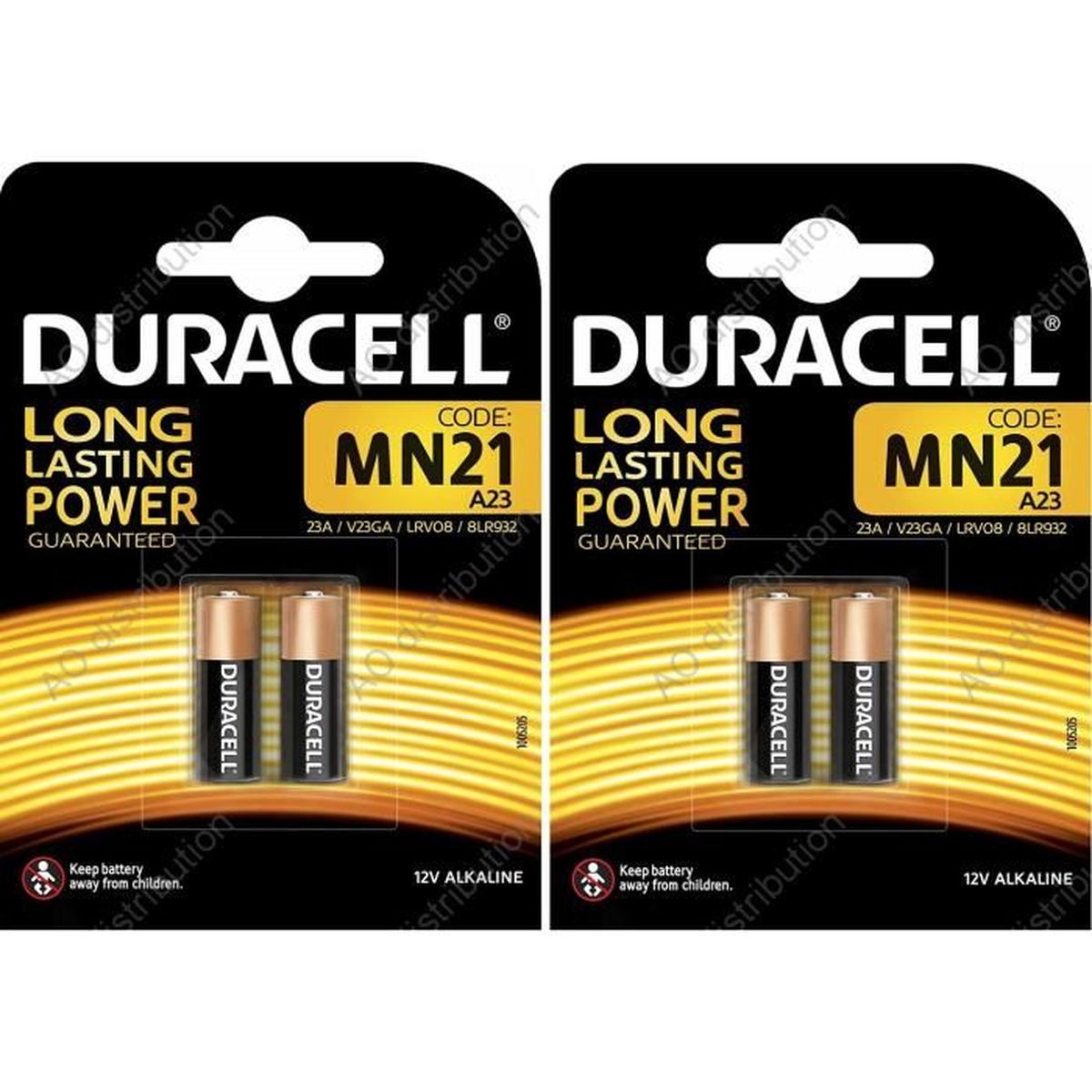 Lot De 2 Piles Alcaline 4LR44 6V Eunicell - Bricolage