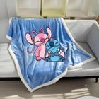 FOCLATUNER Couverture Stitch&Lilo 130X150CM Couverture Epaisse, Couverture Chaude et Confortable, Couverture Super Douce et Moelleuse, Bleu