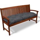 BEAUTISSU HOME STYLE Beautissu Coussin banc Flair BK 180x50x10cm - Gris graphite - Coussin pour banc de jardin, terrasse, balcon