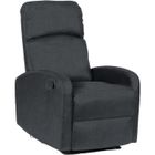 SVITA LEX Fauteuil de relaxation Fauteuil de télévision repose-jambes Fonction de couchage Fauteuil de relaxation Chaise gris foncé