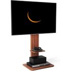 UNHO Support TV sur Pied en Bois Meuble TV pour Ecran LED LCD Plasma de 32 à 65 Pouce Charge 40kg VESA Max 600x400
