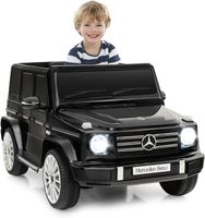 GOPLUS Voiture Électrique Enfants 3 Ans+Mercedes Benz G500 12V-Charge 30kg-Télécommande 2,4G-Effets Sonores Lumineux-3-6 kmh Noir