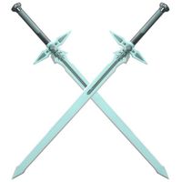 Ensemble de 2 épées Sword Art Online Kirito Repulser en latex/mousse - Sword Art Online - Adulte