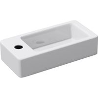 Vasque à poser blanc design BR3053R - Mai & Mai - Rectangulaire - Céramique - Lavabo sans trop-plein