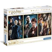 Puzzle Harry Potter - Coffret 3x1000 pièces - Marque Clementoni - Thème Humains et personnages