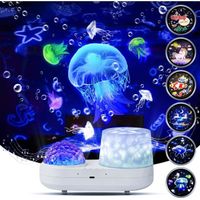 Lampe Projecteur Veilleuse bébé de ciel étoilé rotatif Licorne 3D Galaxy Ocean Décoration de chambre d'enfant