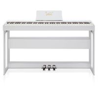 LALAHO - Piano électronique-Piano numérique avec 88 touches et support - Blanc