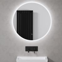 Mai & Mai® Miroir de Salle de Bain avec Éclairage LED Glace Suspendu Miroir Rond Diamètre de 80 cm Anti-Buée LS 05
