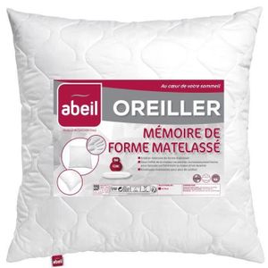 OREILLER SHOT CASE - ABEIL Oreiller a mémoire de forme matelassé 60x60 cm blanc