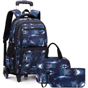 CARTABLE Cartable à Roulette Garçon Primaire Sac à Dos pour