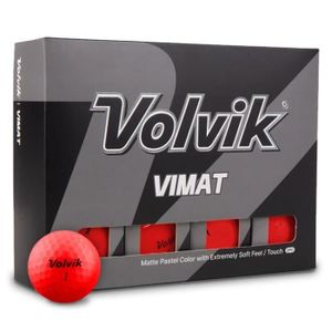 BALLE DE GOLF Boite de 12 Balles de Golf Volvik Vimat Soft Rouge