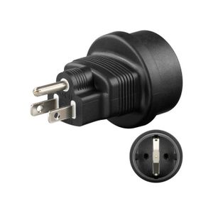 Adaptateur Prise Usa Avec Prise De Terre Achat Vente Pas Cher
