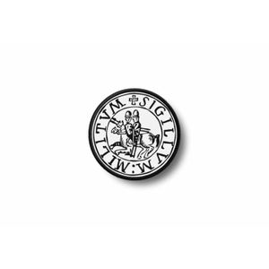 Patch écusson Brodé Templier – Velcro Scratch – Diamètre 8 Cm – Moyen Âge