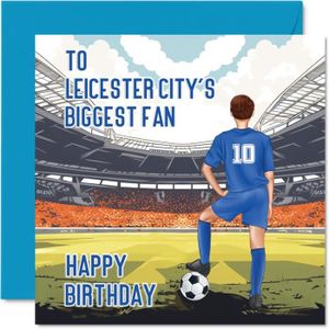 CARTE CORRESPONDANCE Carte D'Anniversaire Pour Les Fans De Leicester Ca