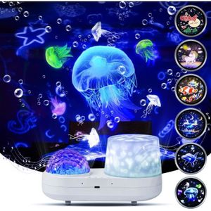 VEILLEUSE BÉBÉ Lampe Projecteur Veilleuse bébé de ciel étoilé rotatif Licorne 3D Galaxy Ocean Décoration de chambre d'enfant