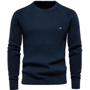 PULL Pull Homme,Pull à col Rond en Coton Couleur Unie C