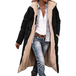 Manteau femme noir et store blanc