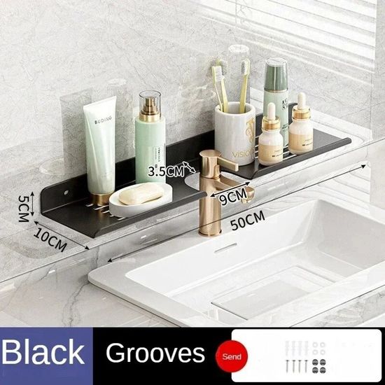 Étagères Flottantes En Acrylique – 15 Pouces – Étagère Murale De Salle De Bain Et Presentoir A Petits Jouets Noir 3 Unites 97278317