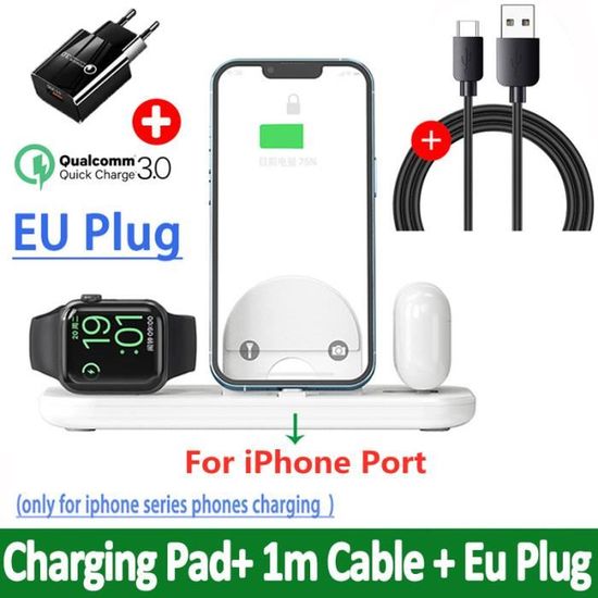 Station De Charge Sans Fil, Support De Charge Sans Fil 3 En 1, Station