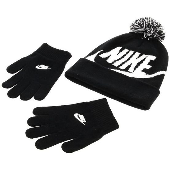 Bonnet gants Pom kit bonnet gants Nike kid UNI Noir Cdiscount Pret a Porter