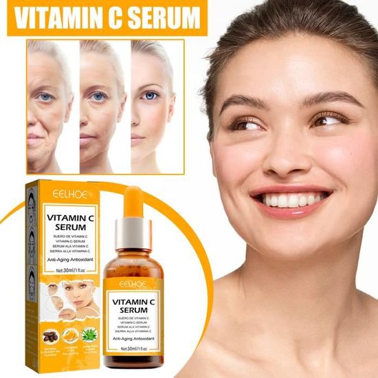 Sérum Anti-âge Et Anti-rides à L'acide Hyaluronique Et Vitamine C - 75ml, Parfait Pour Hydrater Et Repulper La Peau