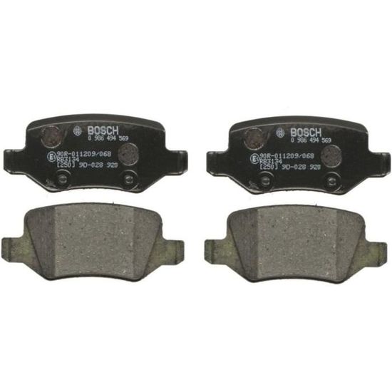 Bosch BP1799 - Remblokken voor auto - Bosch-kwaliteit - Geluids- en stofreductie - ECE-R90 gecertificeerd - Kopervrij - Set van 4 remblokken