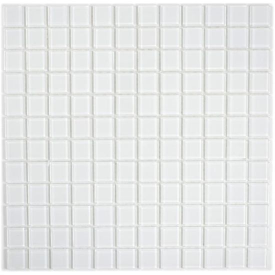 Mosaïque De Verre Brillante LUXE Blanc Or Argent VENUS 8mm - Pour Décoration Murale Salle De Bain Ou Cuisine