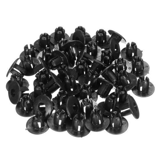 ABSOPRO – Lot De 30 Clips De Fixation Plastique Pour Pare-chocs/ Garniture Auto – Gris – Diamètre 7 Mm - 4