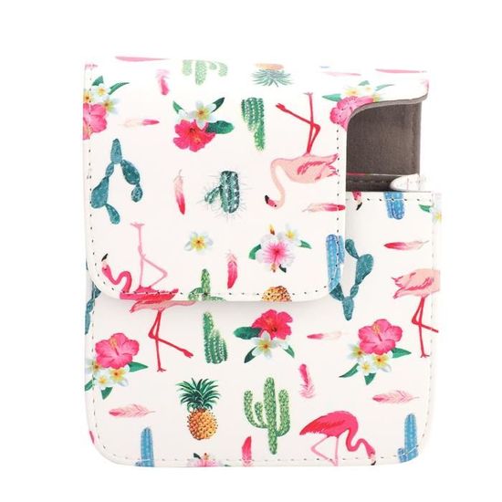 Housse Cuir PU Pour Instax Mini LiPlay - Protection Anti-Rayures Avec Bandoulière - Design Pratique