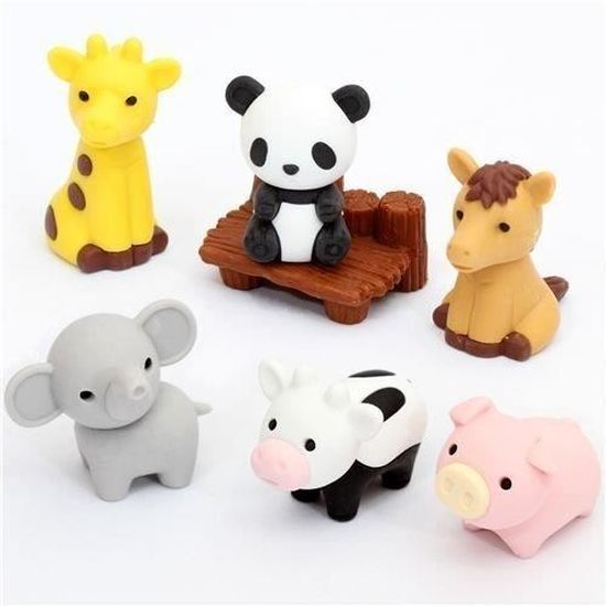 36 Gommes Fantaisie Animaux 3D - Gommes Effaçables Forme Animaux Mignons Pour Enfants, Cadeaux, Récompenses École